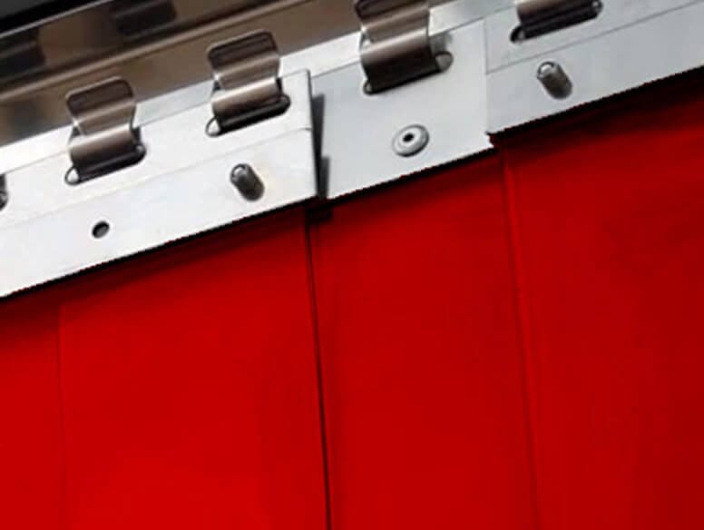 red welding curtains